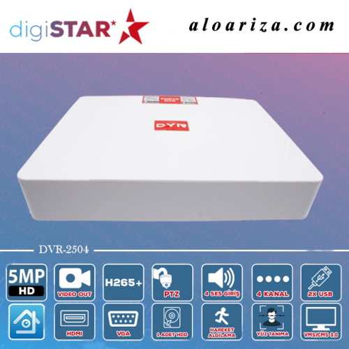 DIGISTAR DVR-2504 4CH 5MP XMEYE H265+ HYBRID